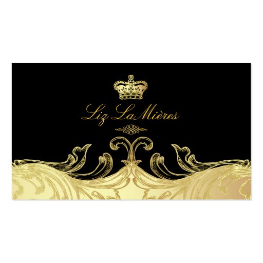 PixDezines Marie Antoinette on Pique Damask Business Card Template (back side)