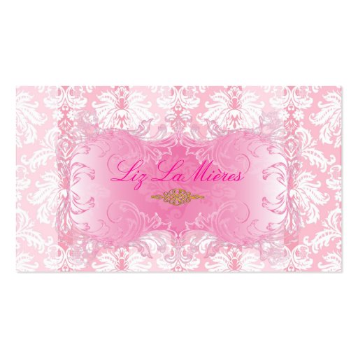 PixDezines Marie Antoinette on Pique Damask Business Cards (back side)