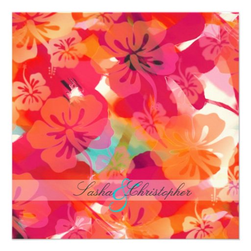 PixDezines Maui Hibiscus Custom Invitations