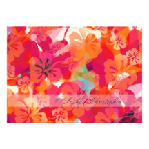 PixDezines Maui Hibiscus Personalized Invite
