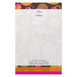 PixDezines Mod Bubbles, custom background color!! Stationery Paper