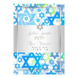 PixDezines mod stars/Bar Mitzvah/dark blue/silver invitations