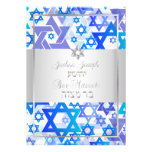 PixDezines mod stars/Bar Mitzvah/dark blue/silver invitations