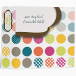 PixDezines Monogram binders, retro polka dots