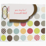 PixDezines Monogram binders, retro polka dots