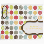 PixDezines Monogram binders, retro polka dots