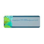PixDezines monstera leaves/aqua+lime labels