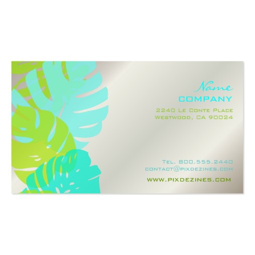 PixDezines Monstera, retro tropical foliage Business Card Templates