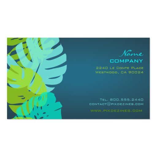 PixDezines Monstera, retro tropical foliage Business Card