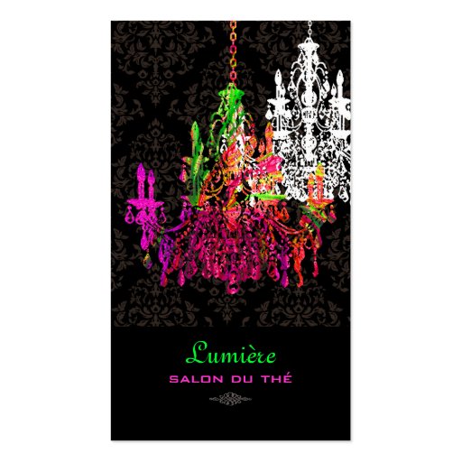 PixDezines murano glass chandeliers/DIY fonts Business Card Templates (front side)