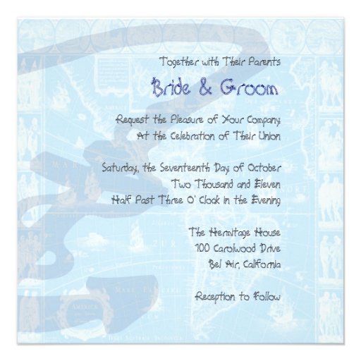 PixDezines Nautical Antique Map Custom Announcement