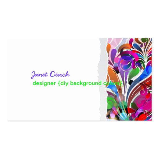PixDezines neon retro swirls/diy background colors Business Card Templates