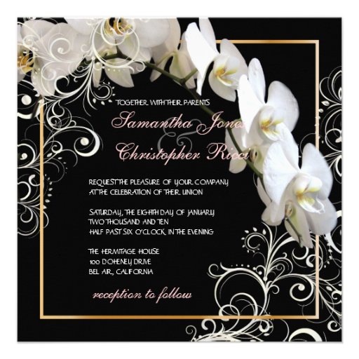 PixDezines orchids/phalaenopsis Custom Invitation