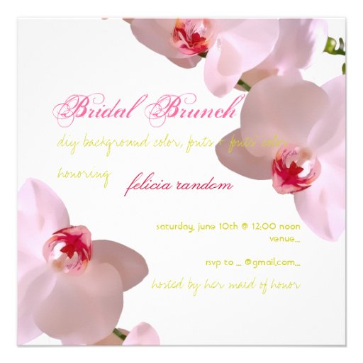 PixDezines orchids/phalaenopsis Custom Invites