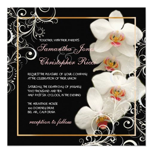 PixDezines orchids/phalaenopsis Personalized Invite