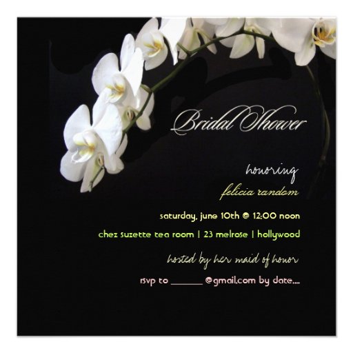 PixDezines orchids/phalaenopsis Personalized Invite