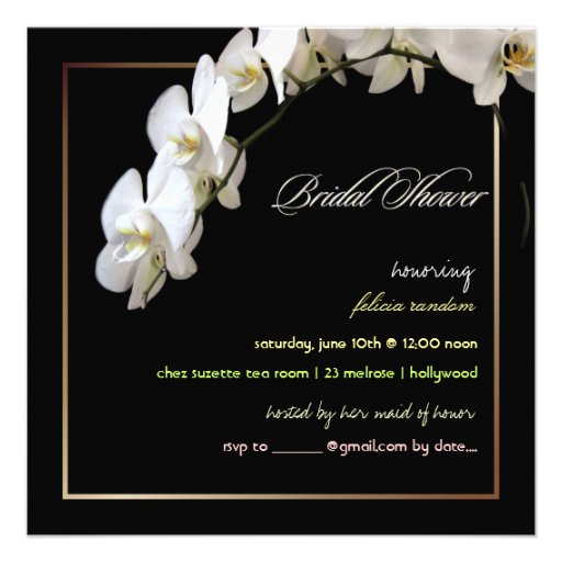 PixDezines orchids/phalaenopsis Personalized Invitation