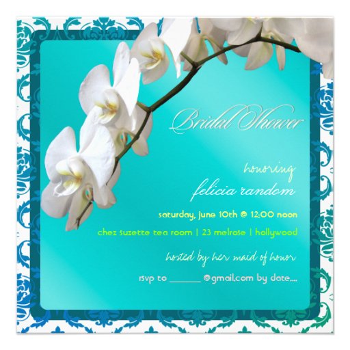 PixDezines orchids/phalaenopsis Personalized Invitation