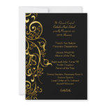PixDezines Ornamental Gilded Gold Swirls Custom Announcement