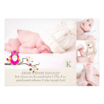 PixDezines owl photo template birth announcement invitations