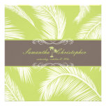 PixDezines Palm Fronds, Cocoa+Lime Personalized Invitation