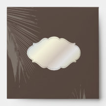 PixDezines Palm Fronds DIY color/cocoa Envelope