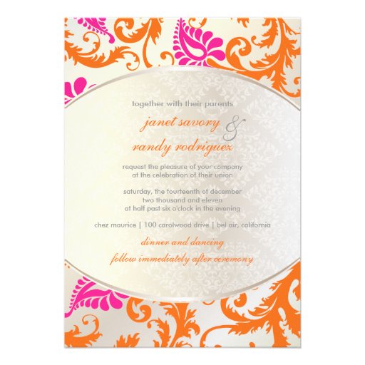 PixDezines pavo damask Custom Invites