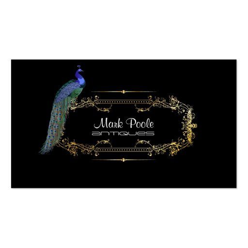 PixDezines peacock diy background/filigree swirls Business Card Template