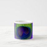 PixDezines Peacock feather/cobalt+purple Espresso Mugs