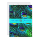 PixDezines Peacock feather /psychedelic colors Personalized Invitation