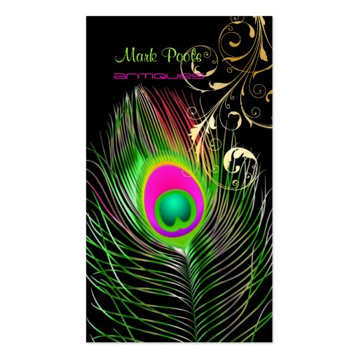 PixDezines Peacock+filigree swirls/diy background Business Card Templates