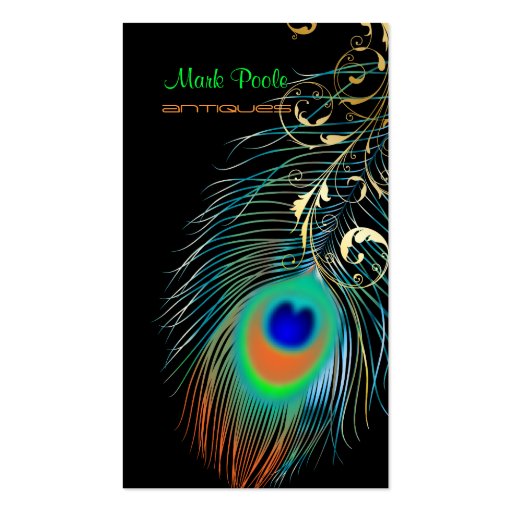 PixDezines Peacock+filigree swirls/diy background Business Card Template