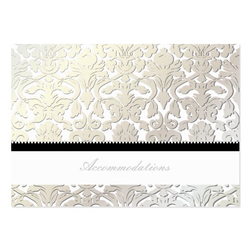 PixDezines pearl flora damask/accommodations Business Cards (back side)