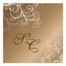 PixDezines Pearl Swirls + brushed copper Invite