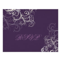 PixDezines Pearl swirls/Plum RSVPs require 5x7 Invites
