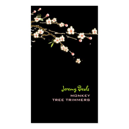 PixDezines pink cherry tree trimmers â™¥â™¥â™¥ Business Card Templates (front side)