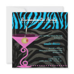 PixDezines pink martini Bachelorette Party Custom Announcement
