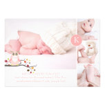 PixDezines pink owl/diy accent color invitations