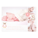 PixDezines pink owl/diy accent color invitations