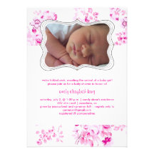 PixDezines pink toile/birth announcement/shower