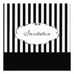 PixDezines Plain stripes black + white/zebra frame Invites