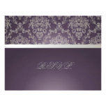 PixDezines plum+silver rsvp, dolcè damask invitations