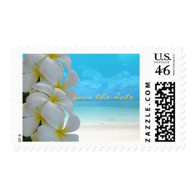 PixDezines Plumeria/beach/save the date/DIY Stamp