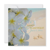 PixDezines Plumeria Lei /beach/starfish tropical invitation