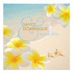 PixDezines Plumeria Lei /beach/starfish tropical Custom Announcement