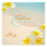 PixDezines Plumeria Lei /beach/starfish tropical Personalized Invite