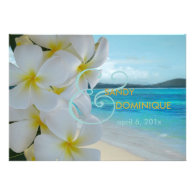 PixDezines Plumeria Lei /beach/tropical wedding Custom Invite