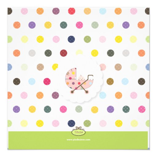 PixDezines Polkadots + Minidots baby shower Announcements