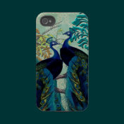 PixDezines Psychedelic Peacock, BB Tough Iphone 4 Case