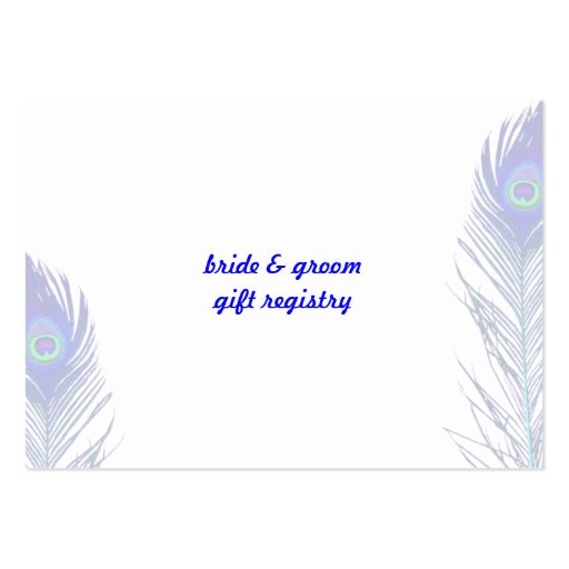 PixDezines psychedelic peacock/cobalt blue Business Card Templates (back side)